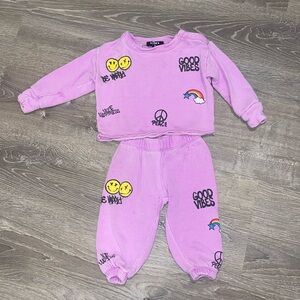 Purple Flowers by Zoe Graffiti Set